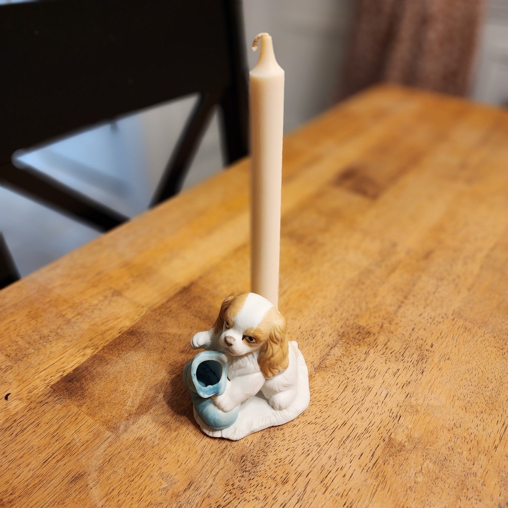 Vintage Cocker Spaniel Candle Holder
